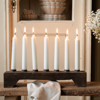 Wooden Candle Holder with Seven Candle Clots 35cm | Annie Mo's