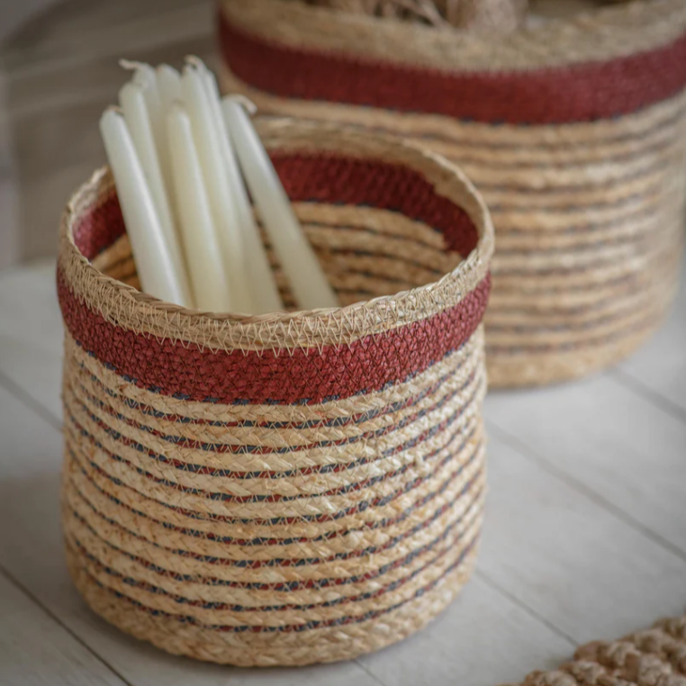 Woodleigh Pair of Dual Tone Baskets 26cm B | Annie Mo's