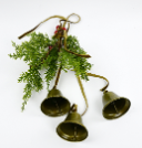 Hanging Bells with Greenery and Red Berries | Annie Mo's