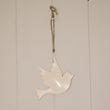 White Enamel Hanging Dove | Annie Mo's