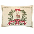 Reindeer and Wreath Cushion Feather Filled 30x50cm | Annie Mo's