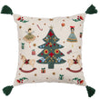 Embroidered Tree and Rocking Horse Cushion Feather Filled 45x45cm | An…