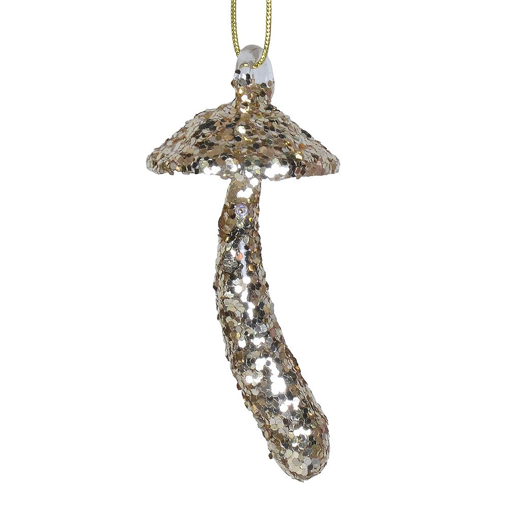 Gold Sequin Mushroom Bauble 7cm | Annie Mo's
