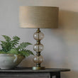 Claymore Antiqued Golden and Glass Bobble Lamp with Shade 60cm | Annie