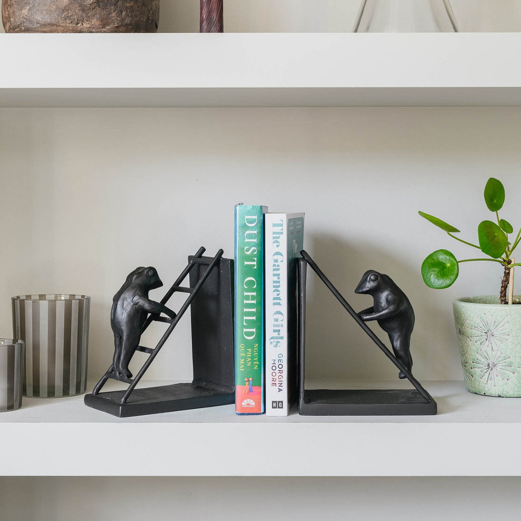 Two Toad Aluminium Bookends 19cm