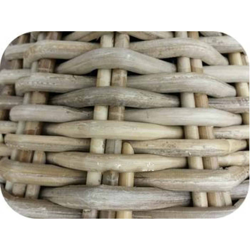 Rattan Rectangle Trunk with Leather Straps - Size Choice