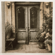 "Secret French Doors" Handmade Linen Hardcover Notebook