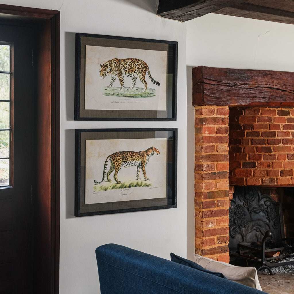 Brockby Set of Two Framed Leopard Wall Art 50cm