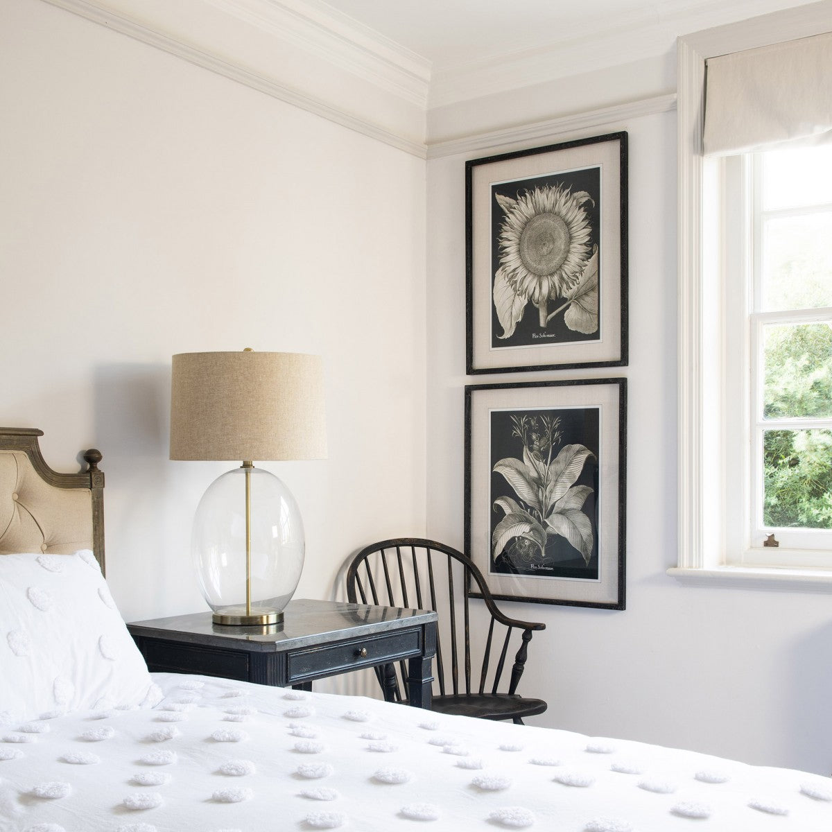 Set of Two Framed Sunflower Prints 80cm