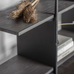 Bronx Black Acacia Bookcase Shelving Unit 180cm