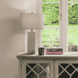 Squared Stone Table Lamp with Shade 62cm