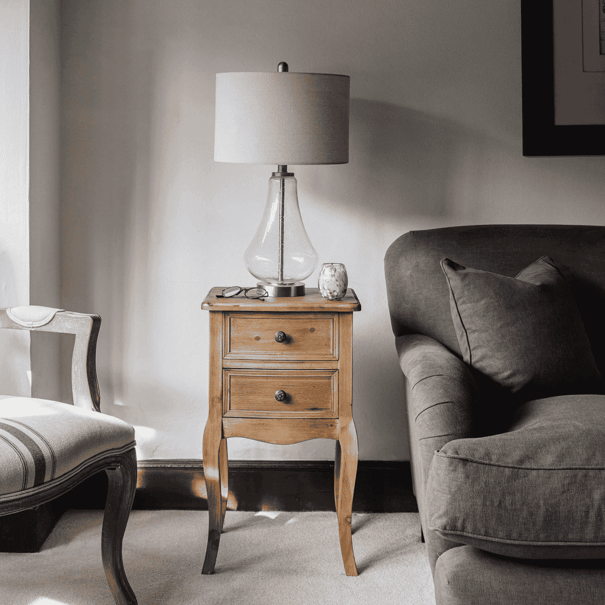 Ilkley Two Drawer Compact Side Table | Annie Mo's