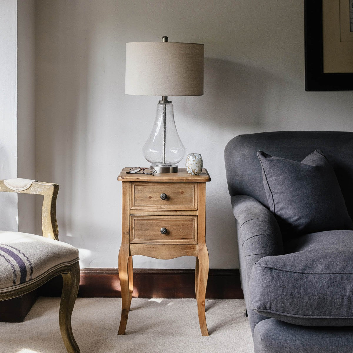 Ilkley Two Drawer Compact Side Table | Annie Mo's