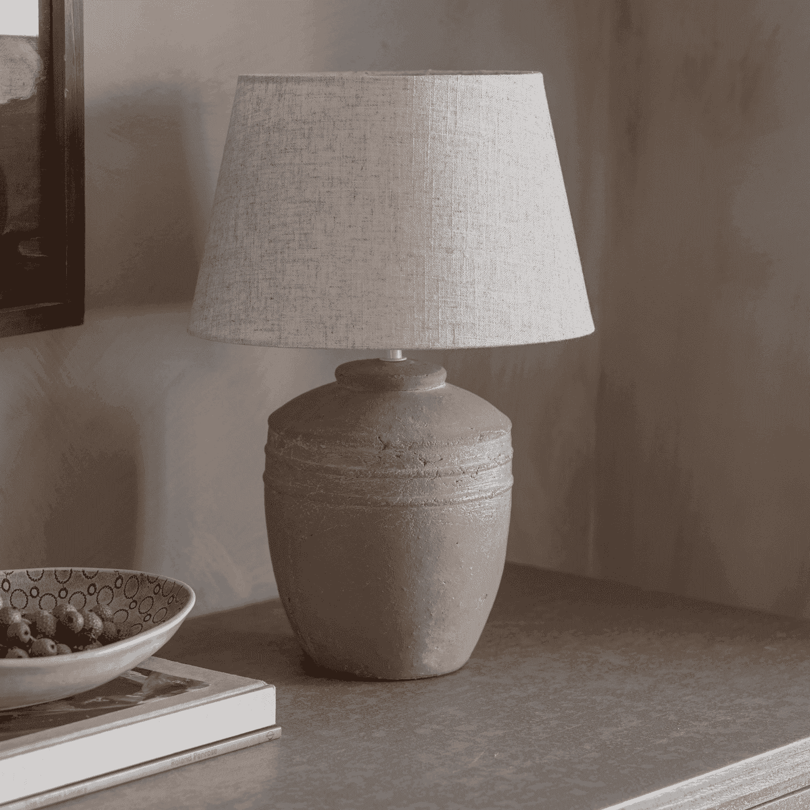 Langton Ridged Table Lamp with Shade 44cm | Annie Mo's