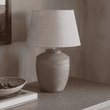 Langton Ridged Table Lamp with Shade 44cm | Annie Mo's