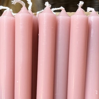 Malva Rose Taper Candle 20cm