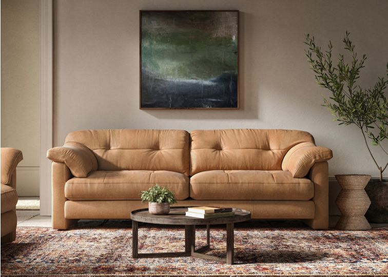 duffer 3 seater sofa leather