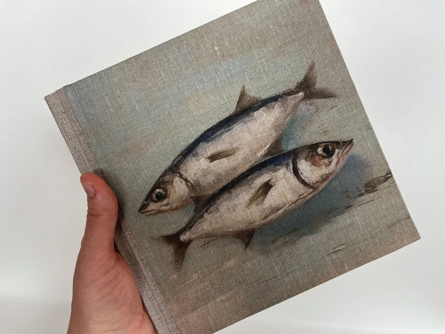 "Two Fish" Handmade Linen Hardcover Notebook | Journal