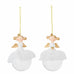 Tulle Skirted Resin and Glass Hanging Angels - Set of Two