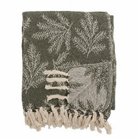 Recycled Cotton Gabriela Green Throw 160cm | Annie Mo's