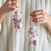Set of Two Assorted Pink Wool Hanging Mice 14cm