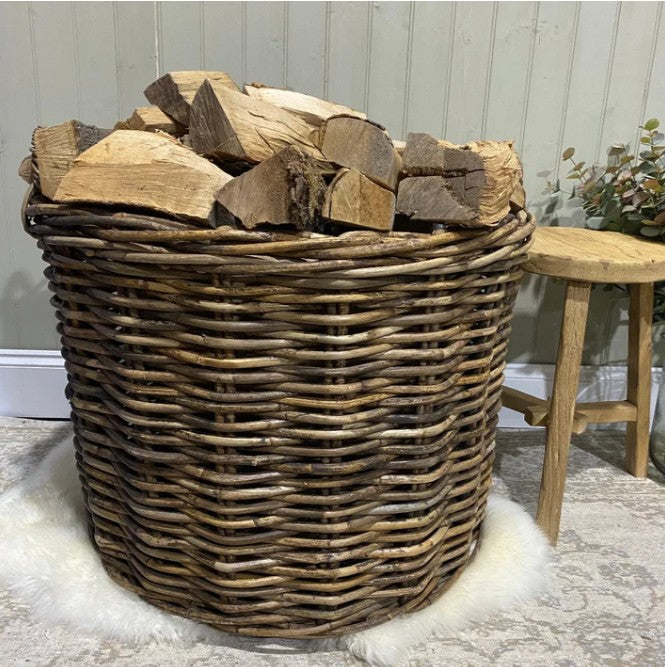 Round Rattan Baskets With Ear Handles - Size Choice | Annie Mo's
