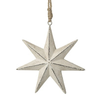 Cream Wooden Star With Twine Hanger 11cm | Annie Mo's