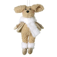 Bear Hanger With White Fluffy Scarf 19cm | Annie Mo's