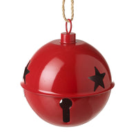 Large Red Metal Cut Out Bell Bauble 22cm | Annie Mo's
