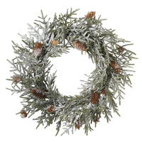 Snowy Wreath With Pinecones 50cm | Annie Mo's