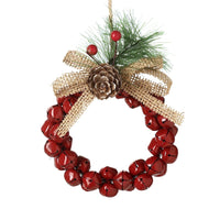 Hanging Metal Bell Wreath with Pinecone 9cm | Annie Mo's