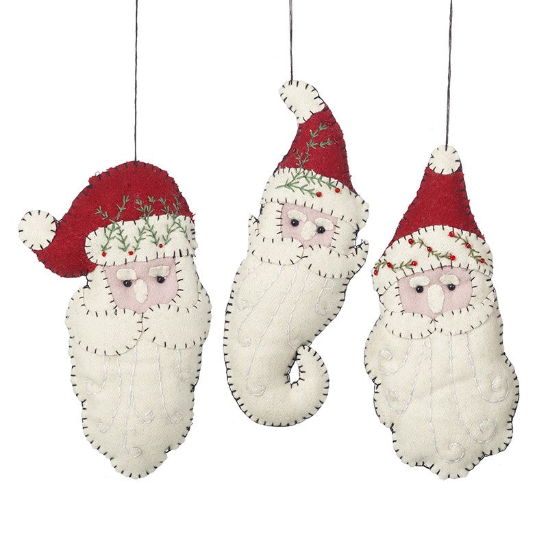 Santa Hanger Mix of Three 18cm | Annie Mo's