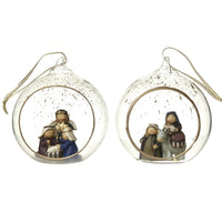 Two Assorted Nativity In Glass Bauble Mix 10cm | Annie Mo's