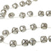 Silver bell garland on a white background
