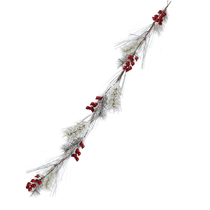 Red Berry Frosty Garland 180cm | Annie Mo's