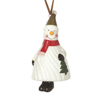 Ceramic Snowman Bell 10cm | Annie Mo's
