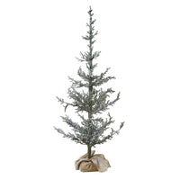 Snowy Fir Tree In Hessian Wrapped Base 160cm | Annie Mo's