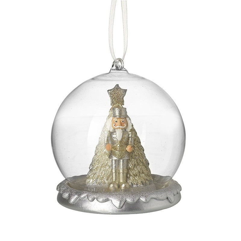 Tree With Nutcracker Glass Bauble 10cm | Annie Mo's