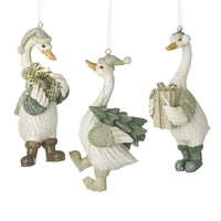 Hanging Christmas Ducks Mix of Three 10cm | Annie Mo's