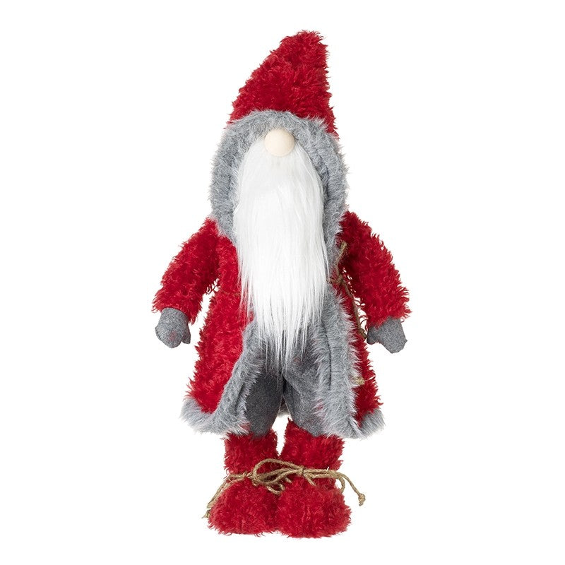 Red And Grey Standing Santa 69cm | Annie Mo's
