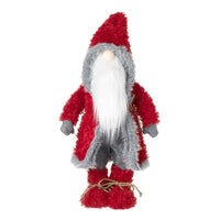 Red And Grey Standing Santa 69cm | Annie Mo's