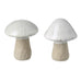 Set of Two Assorted Cream Porcelain Mushrooms 6cm | Annie Mo's