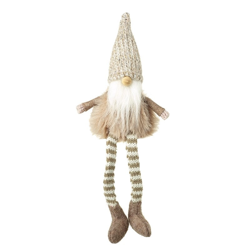 Gonk In Knitted Hat With Stripy Legs 22cm | Annie Mo's