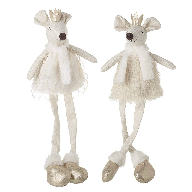 Sitting Mice With Crowns Mix of Two 44cm | Annie Mo's