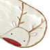 Decorative oval plate with a reindeer design on a white background
