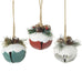 Fir Cone Topped Hanging Bells Mix of Three 6cm | Annie Mo's