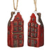 Red Stoneware Rustic House Dec Mix of Two 7cm | Annie Mo's