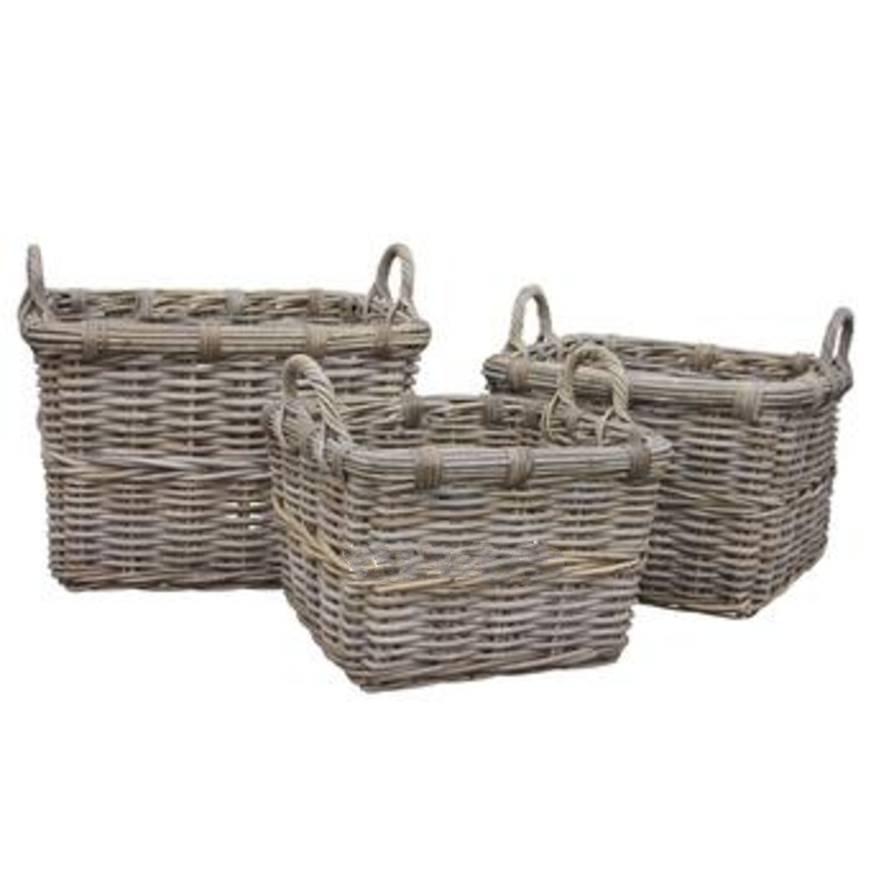 Square Baskets with Ear Handles - Size Choice | Annie Mo's