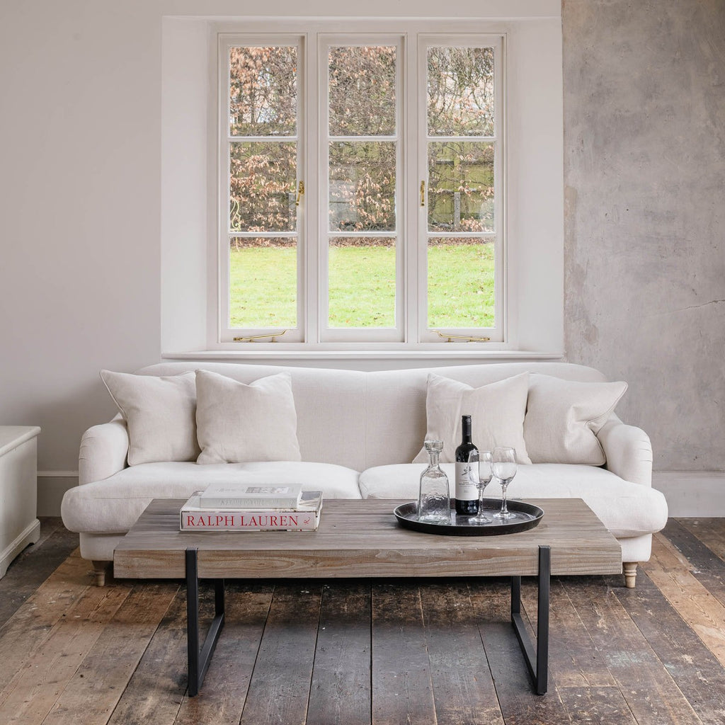 Worth Rustic Recycled Pine and Steel Coffee Table 40cm