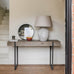 Worth Rustic Recycled Pine and Steel Console Table 80cm